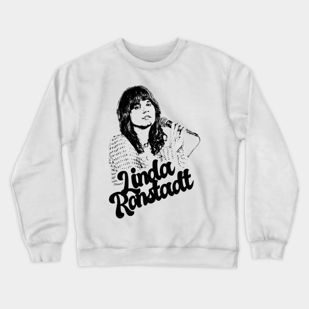 Linda Ronstadt 80s style classic Crewneck Sweatshirt by Hand And Finger